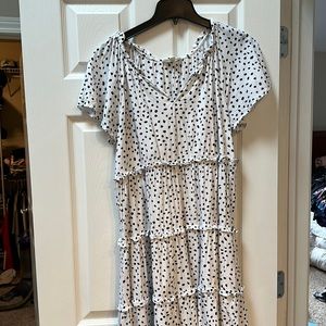 Black and white cotton dress s/p